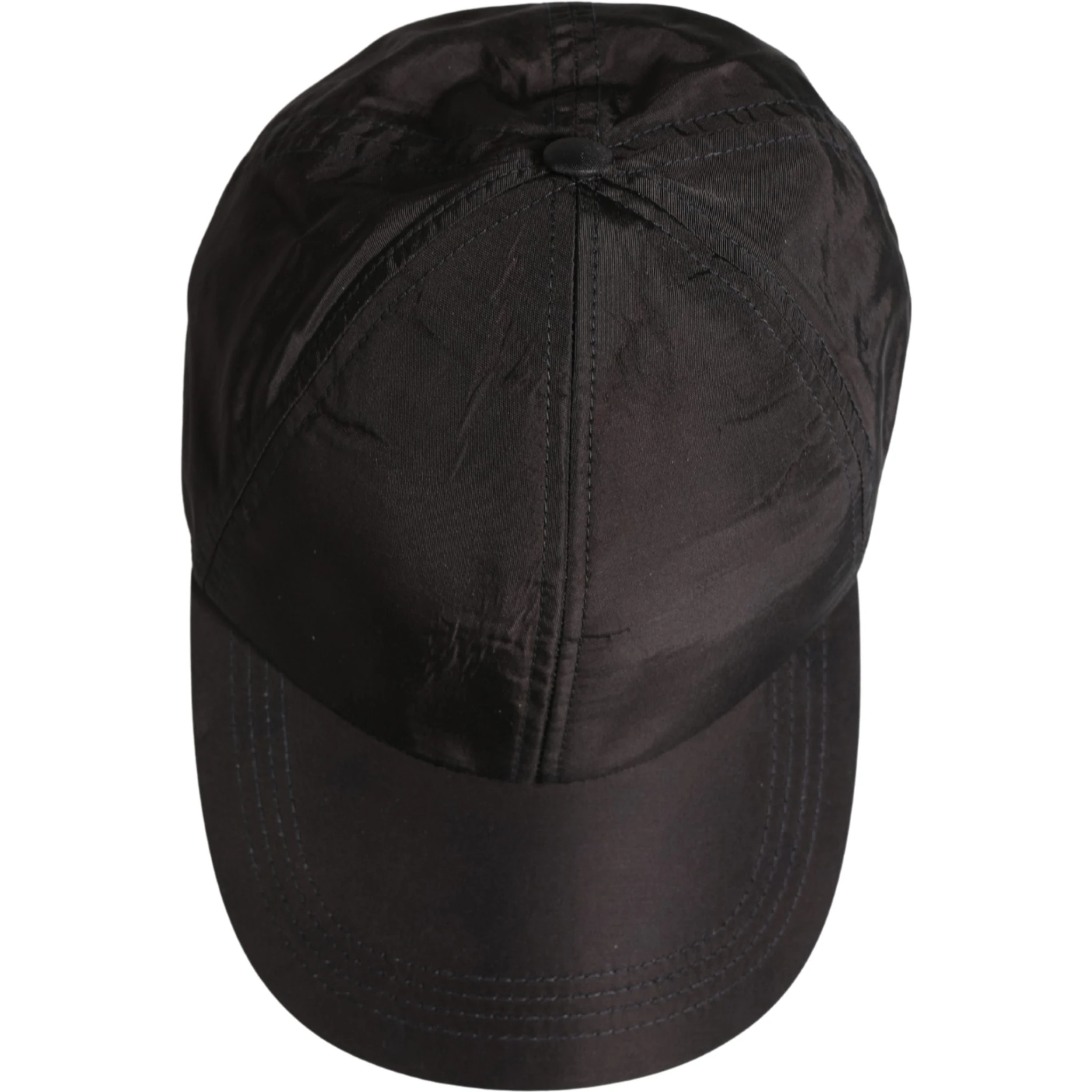 Men Black Cotton 6 Panels Baseball Cap Hat