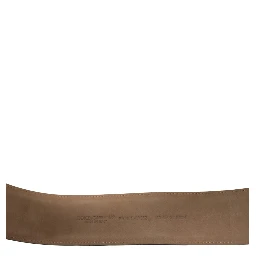 Black Leather Classic Metal Oval Buckle Belt
