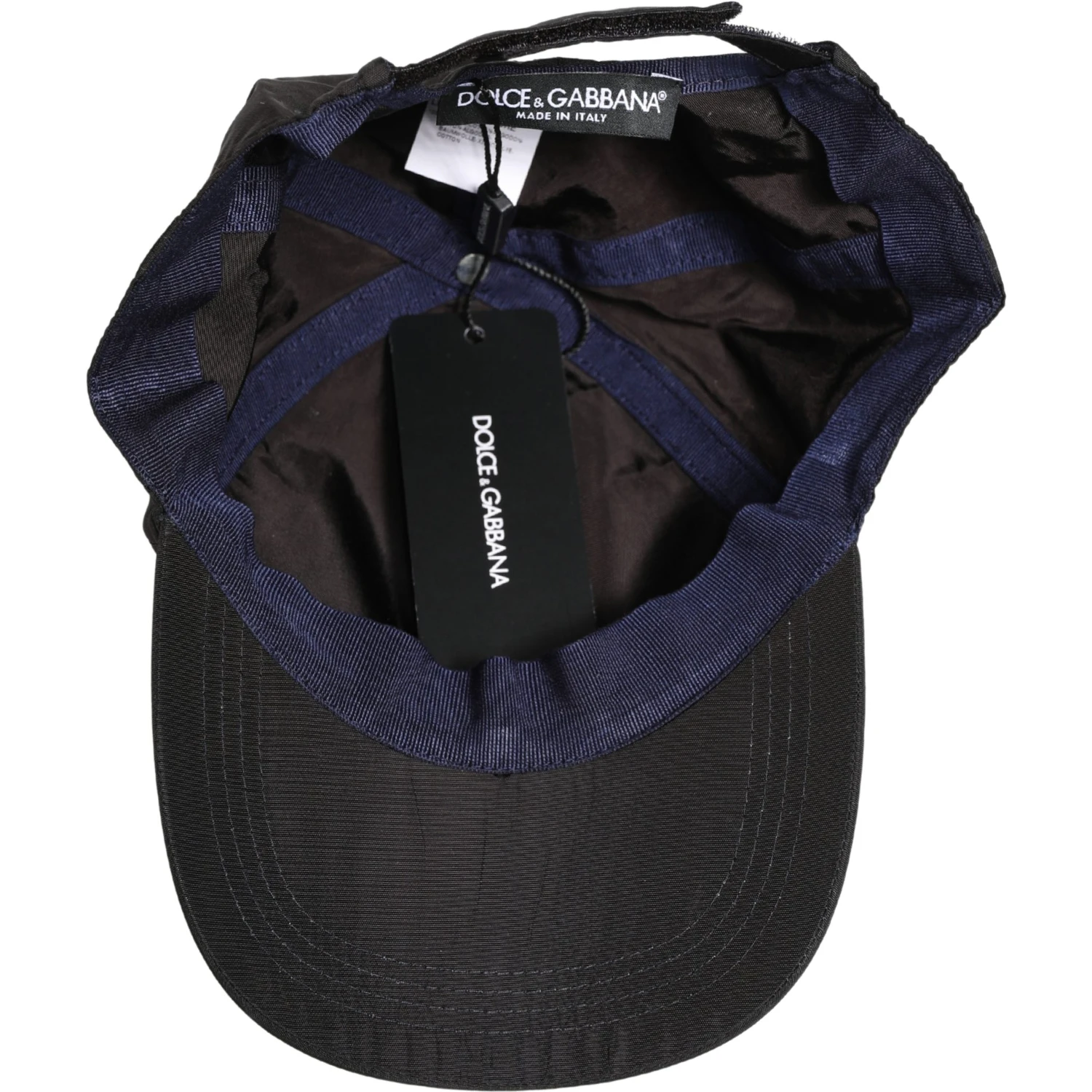Men Black Cotton 6 Panels Baseball Cap Hat