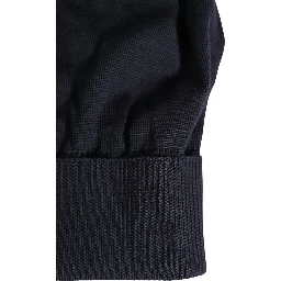 Black Solid Wool Knitted Winter Beanie Cap Hat