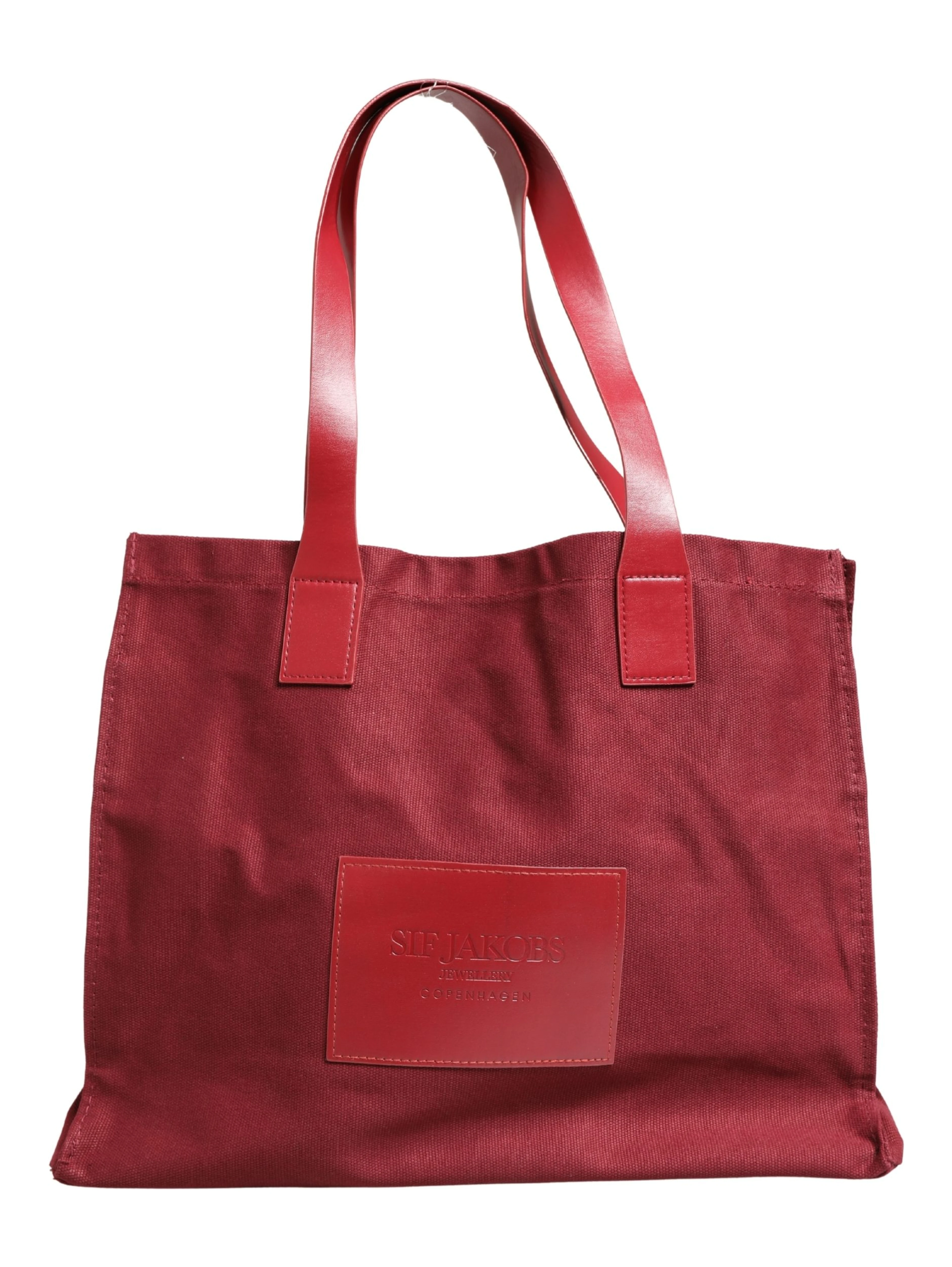 Burgundy Cotton Canvas Shopping Tote Women Borse  Jewellery Bag