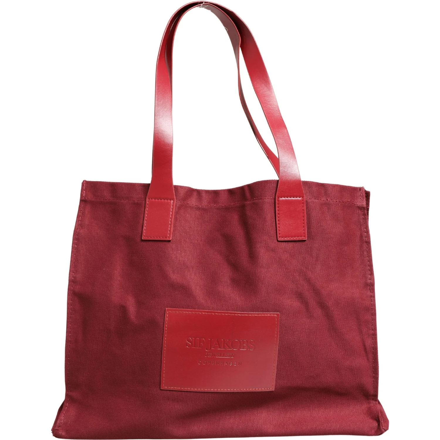 Burgundy Cotton Canvas Shopping Tote Women Borse  Jewellery Bag
