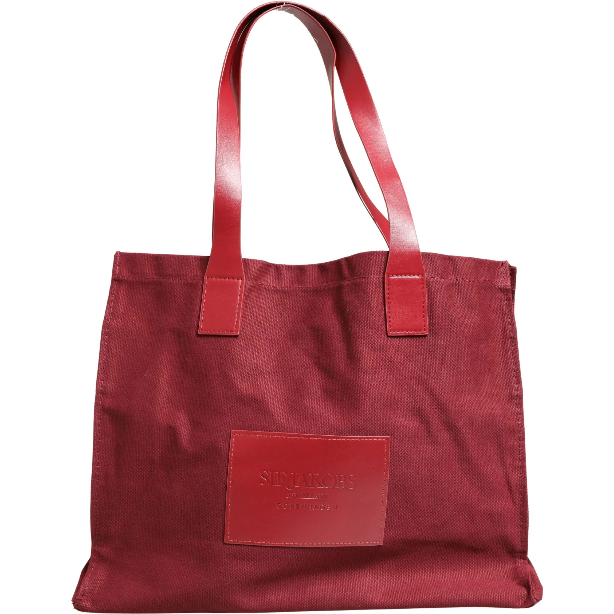 Burgundy Cotton Canvas Shopping Tote Women Borse  Jewellery Bag