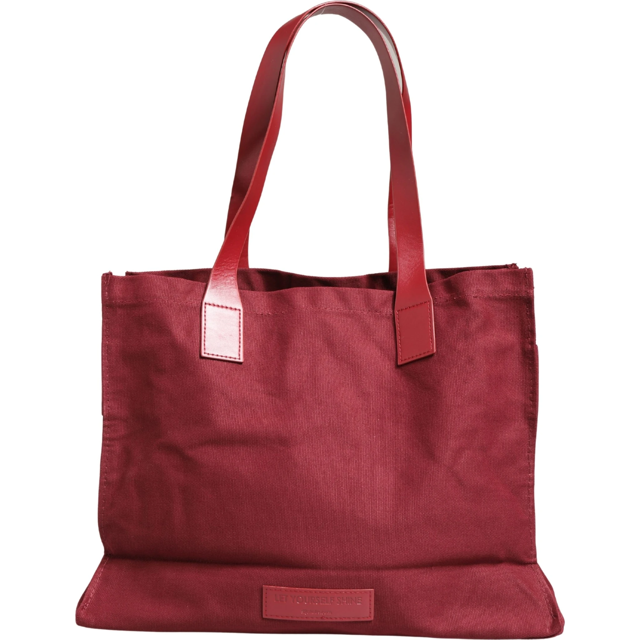 Burgundy Cotton Canvas Shopping Tote Women Borse  Jewellery Bag