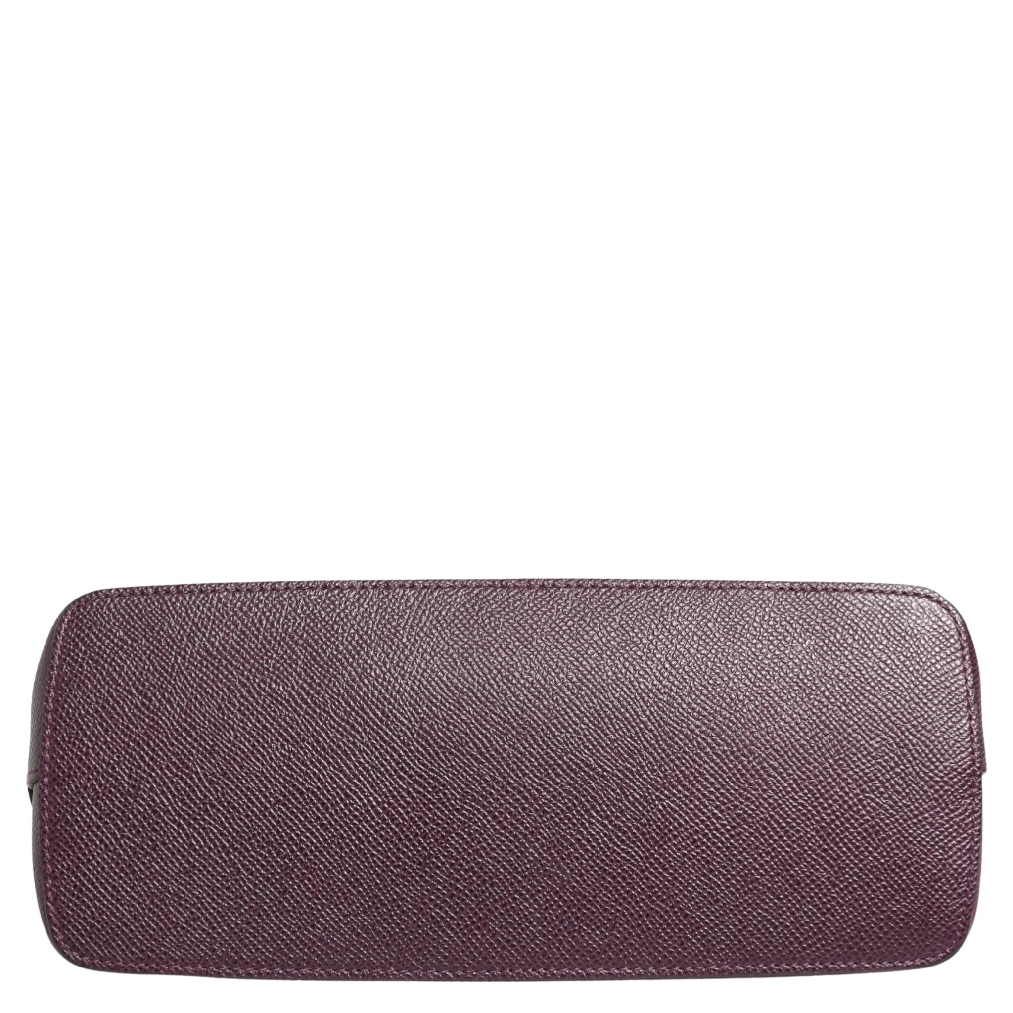 Dark Purple Leather DG Logo Zip Around Hand Purse Wallet