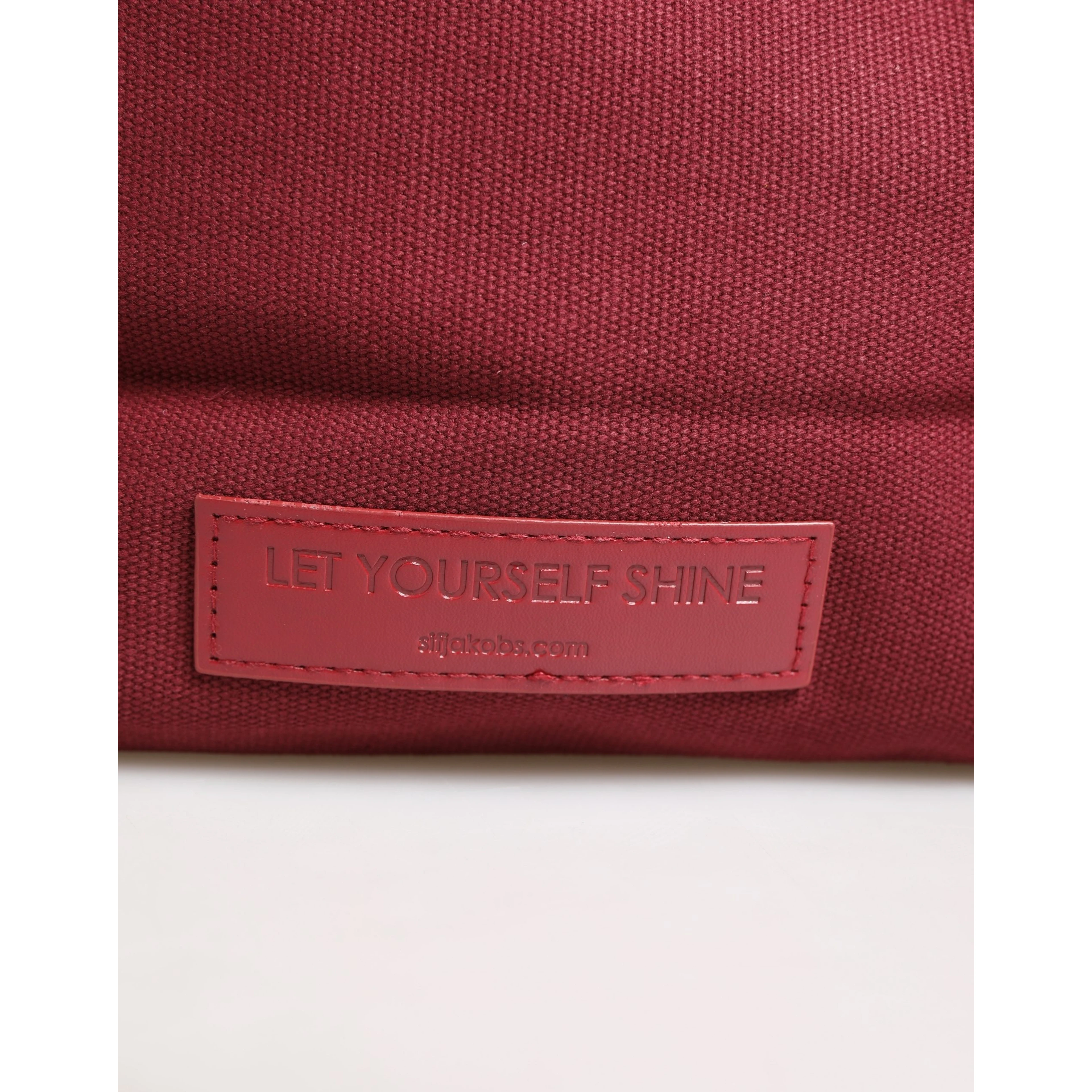 Burgundy Cotton Canvas Shopping Tote Women Borse  Jewellery Bag