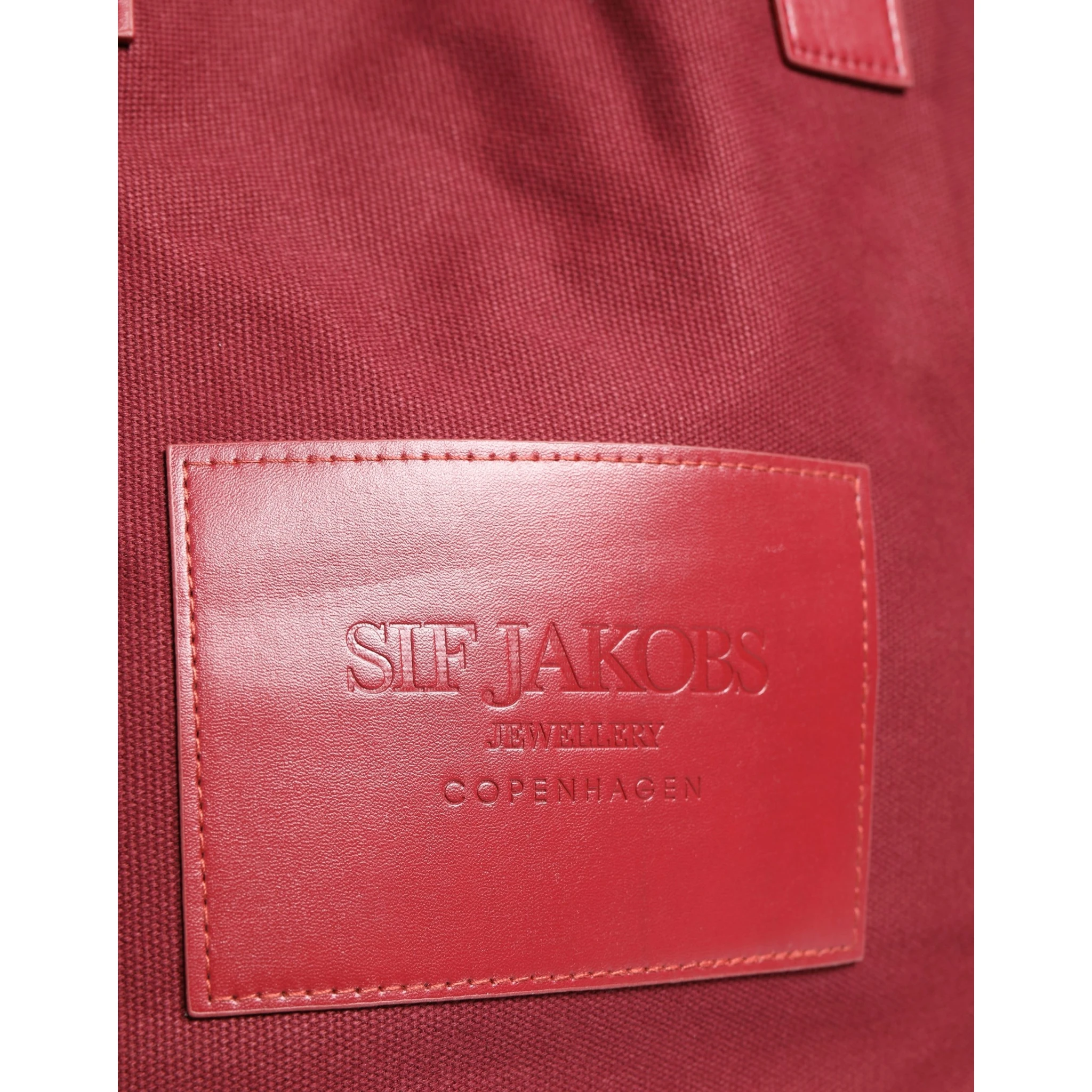 Burgundy Cotton Canvas Shopping Tote Women Borse  Jewellery Bag