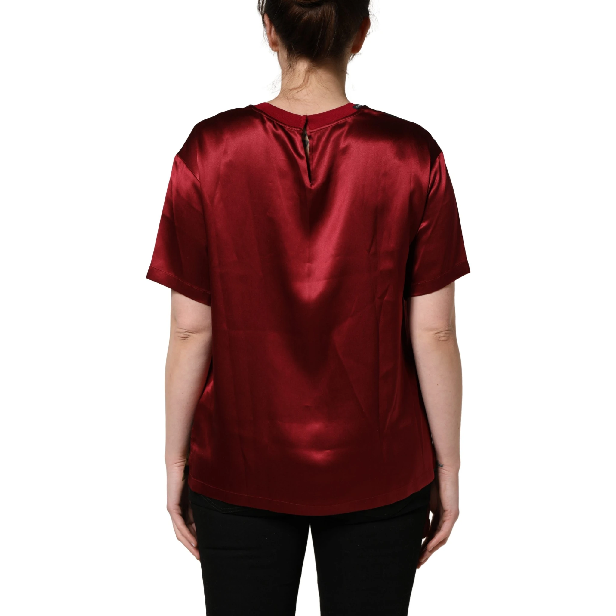 Maroon Royal Crown Dress Queen Painting Silk  T-shirt