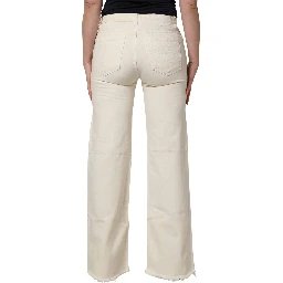 Mid Waisted Bootcut Tattered Denim Trouser Jeans