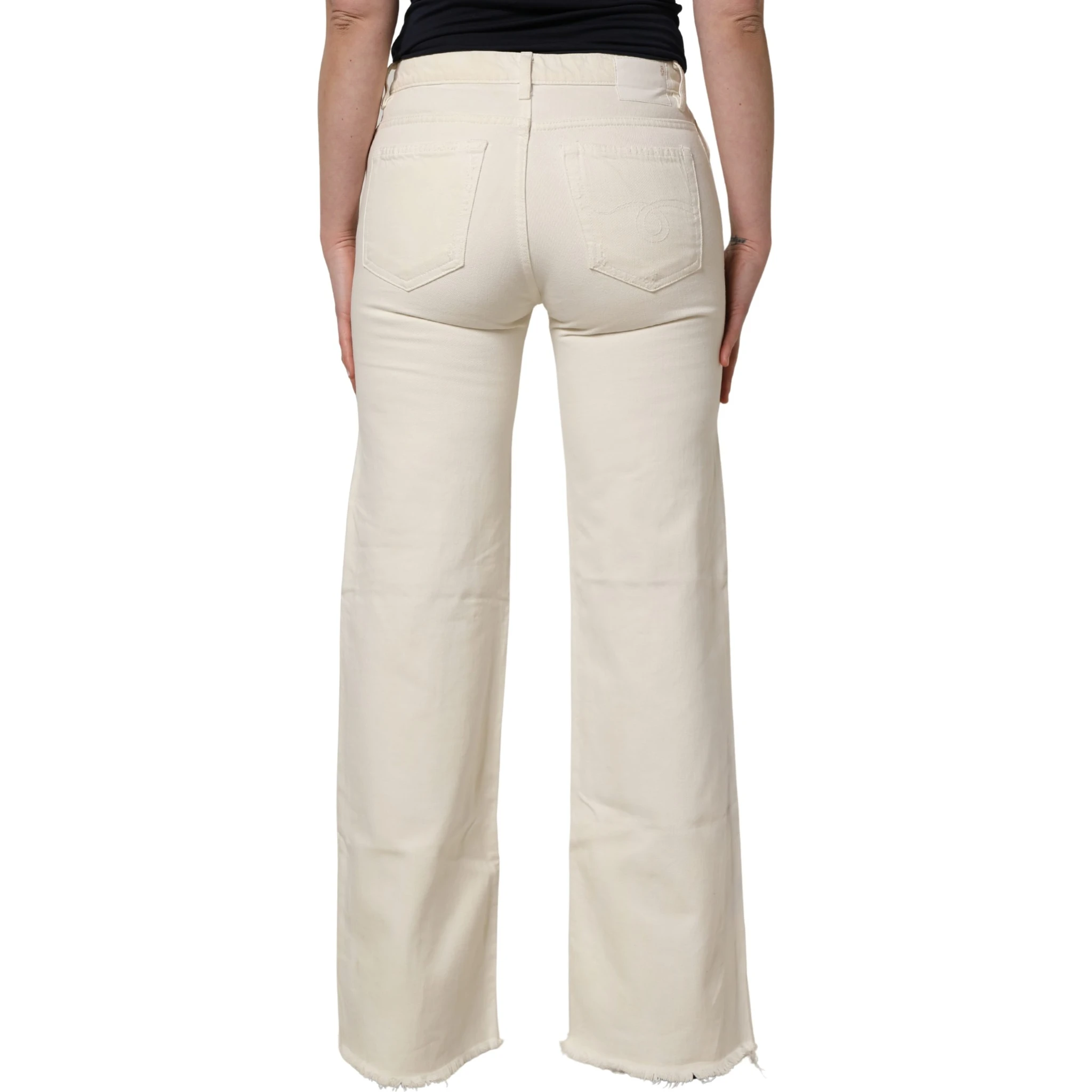 Mid Waisted Bootcut Tattered Denim Trouser Jeans