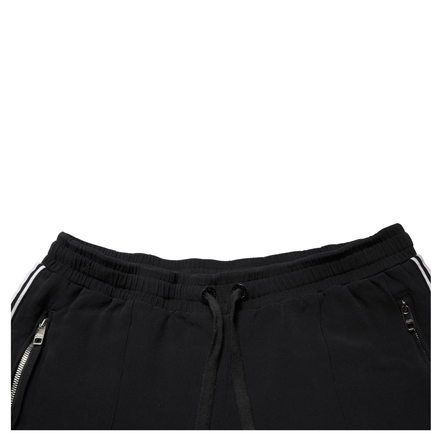 Black Viscose Mid Waist Cropped Women Pants