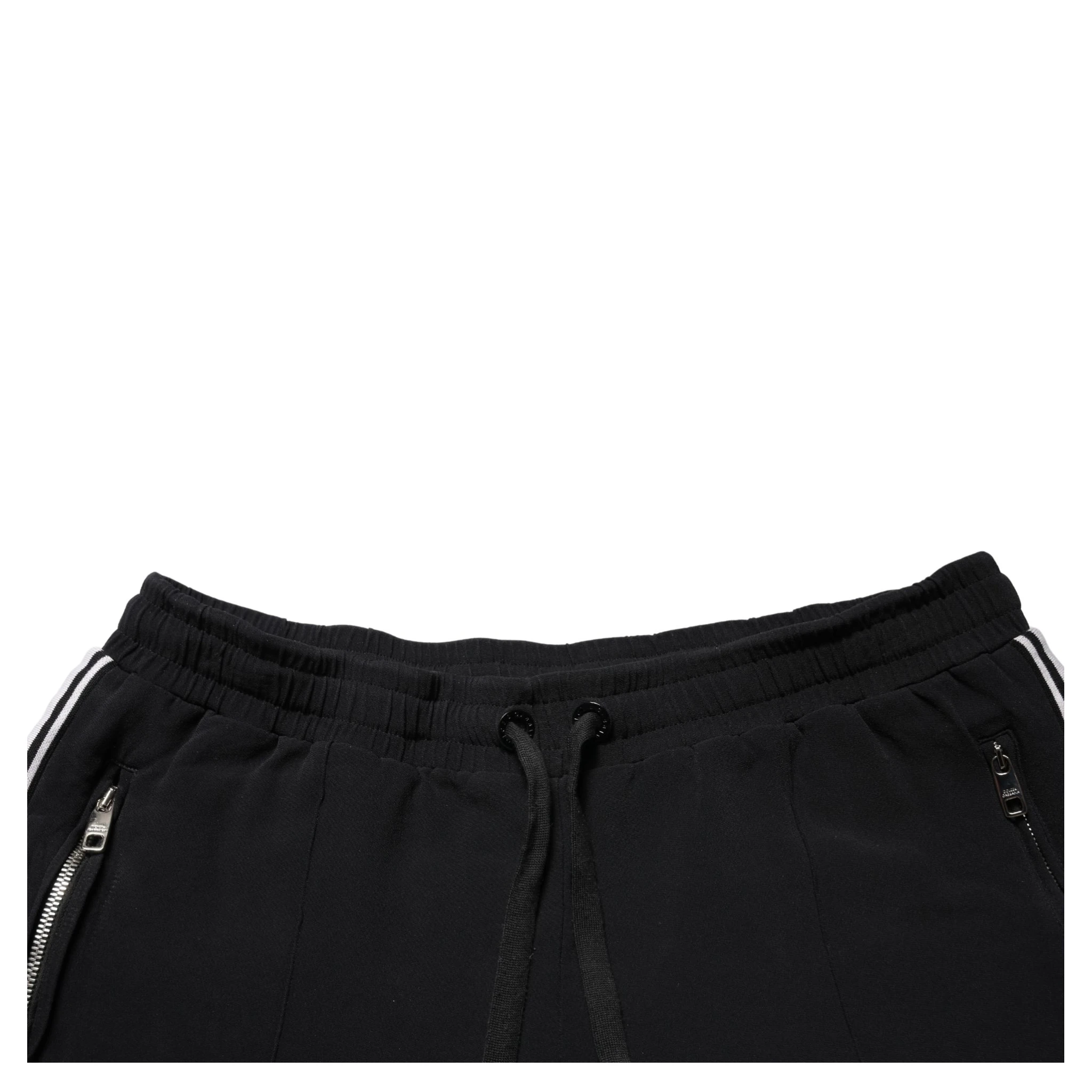 Black Viscose Mid Waist Cropped Women Pants