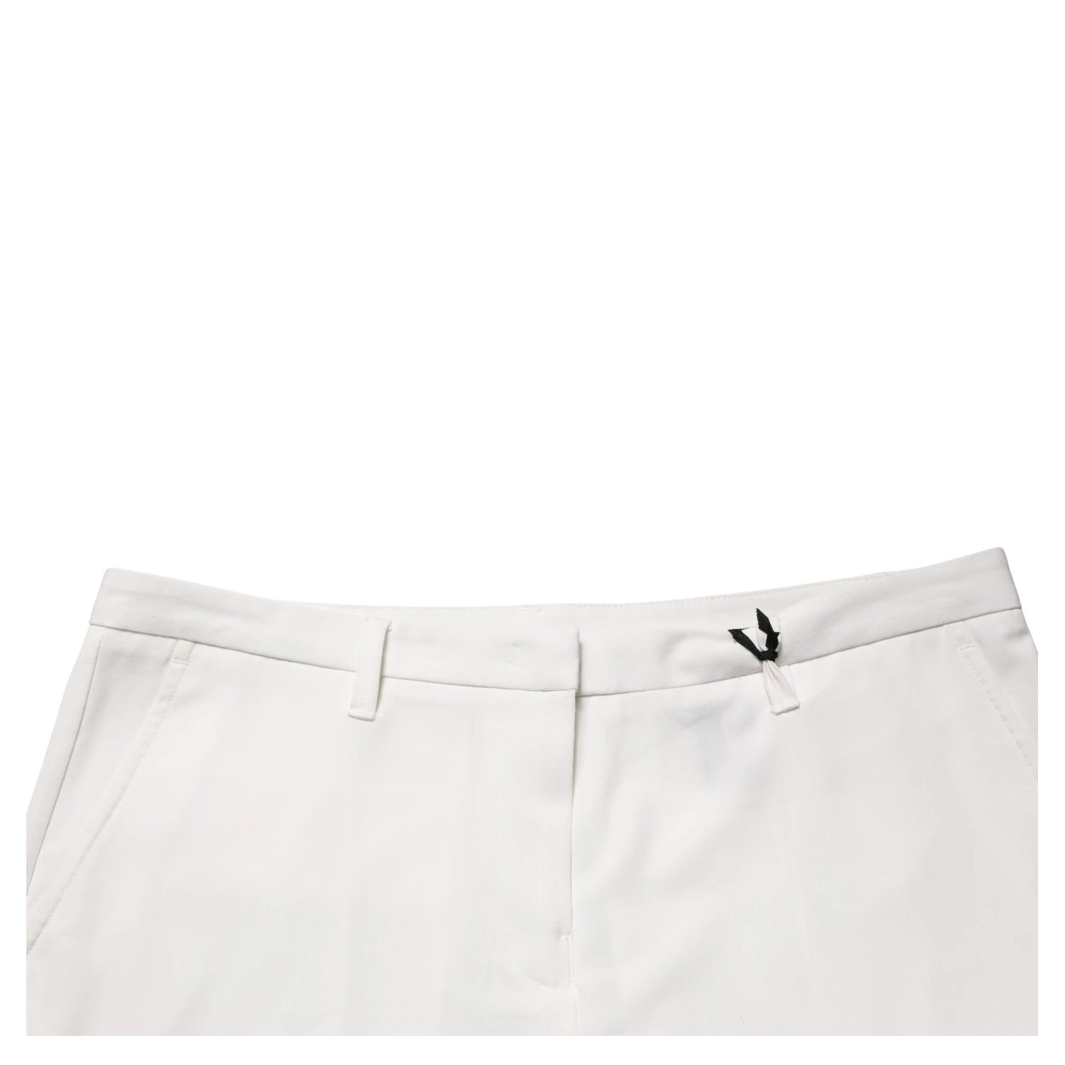 White Mid Waisted Wide Leg Chino Women Trouser Pants