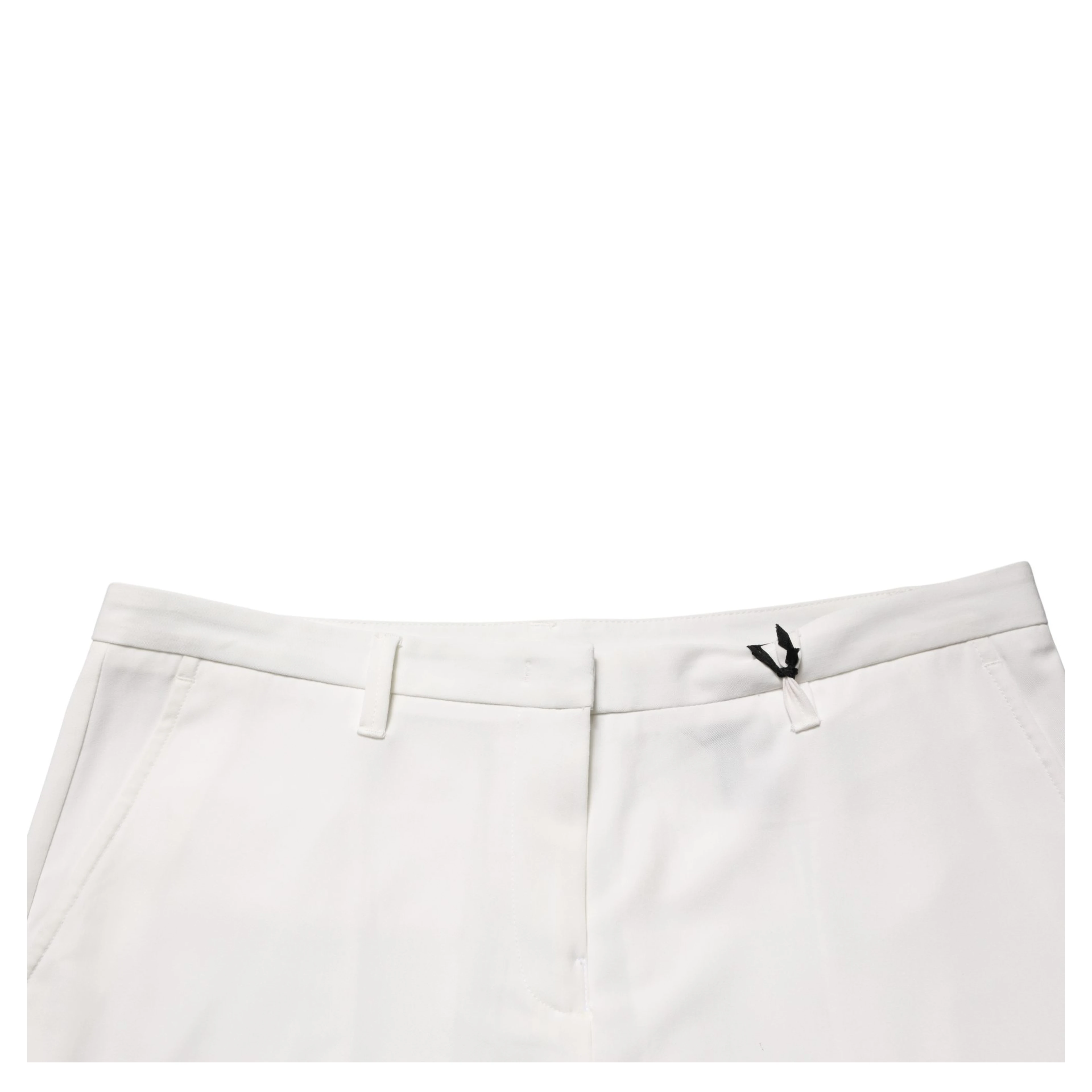 White Mid Waisted Wide Leg Chino Women Trouser Pants