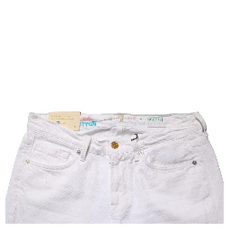 White Mid Waisted Skinny Denim Trouser Jeans