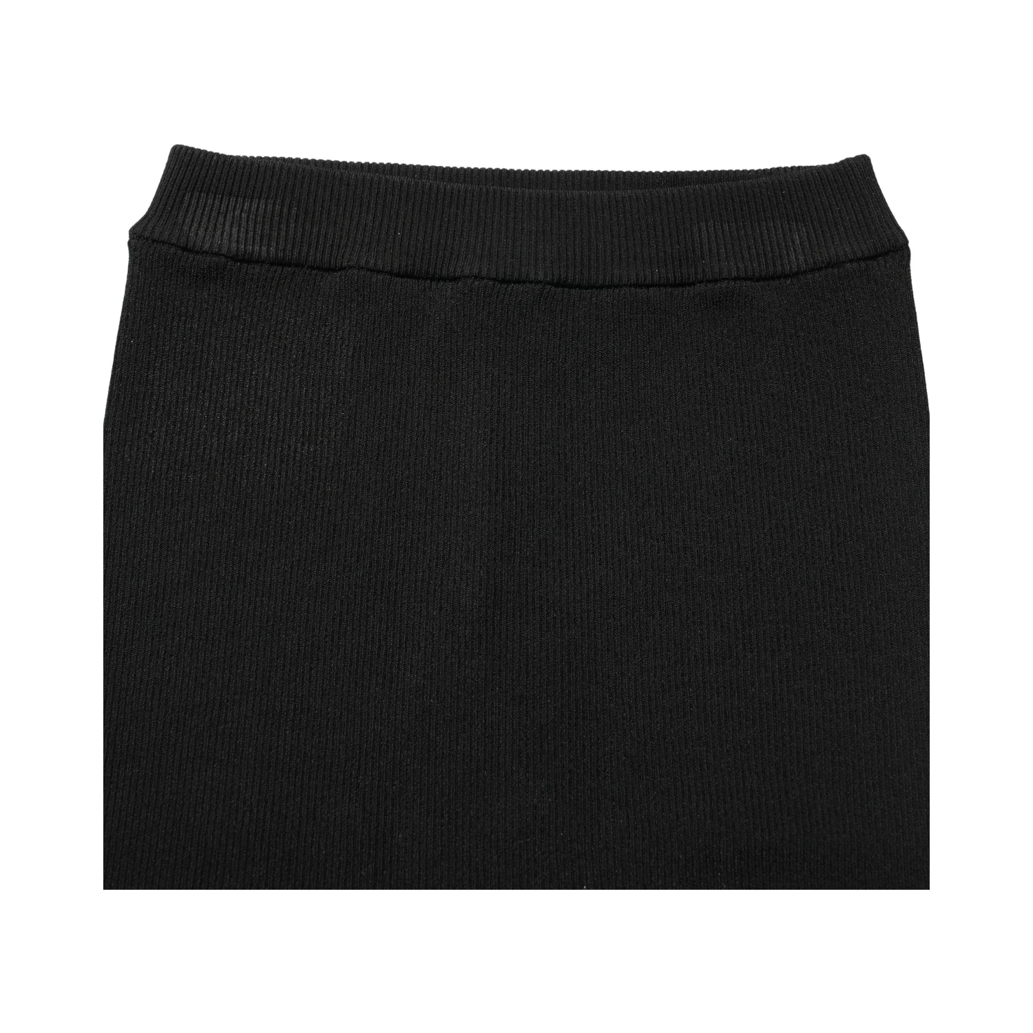 Black Viscose High Waisted Hot Pants Shorts