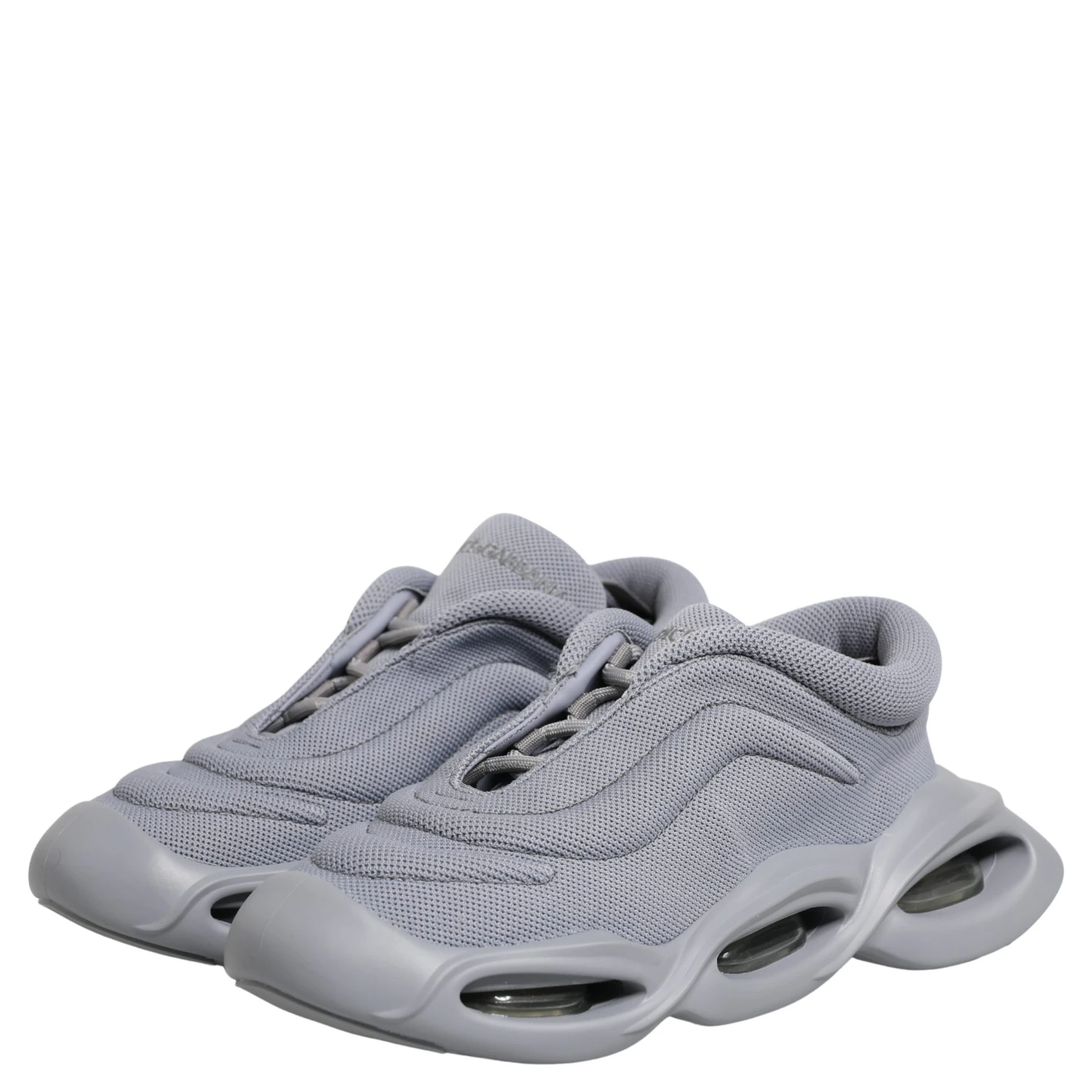 Gray Slip On Wave Low Top Sneakers