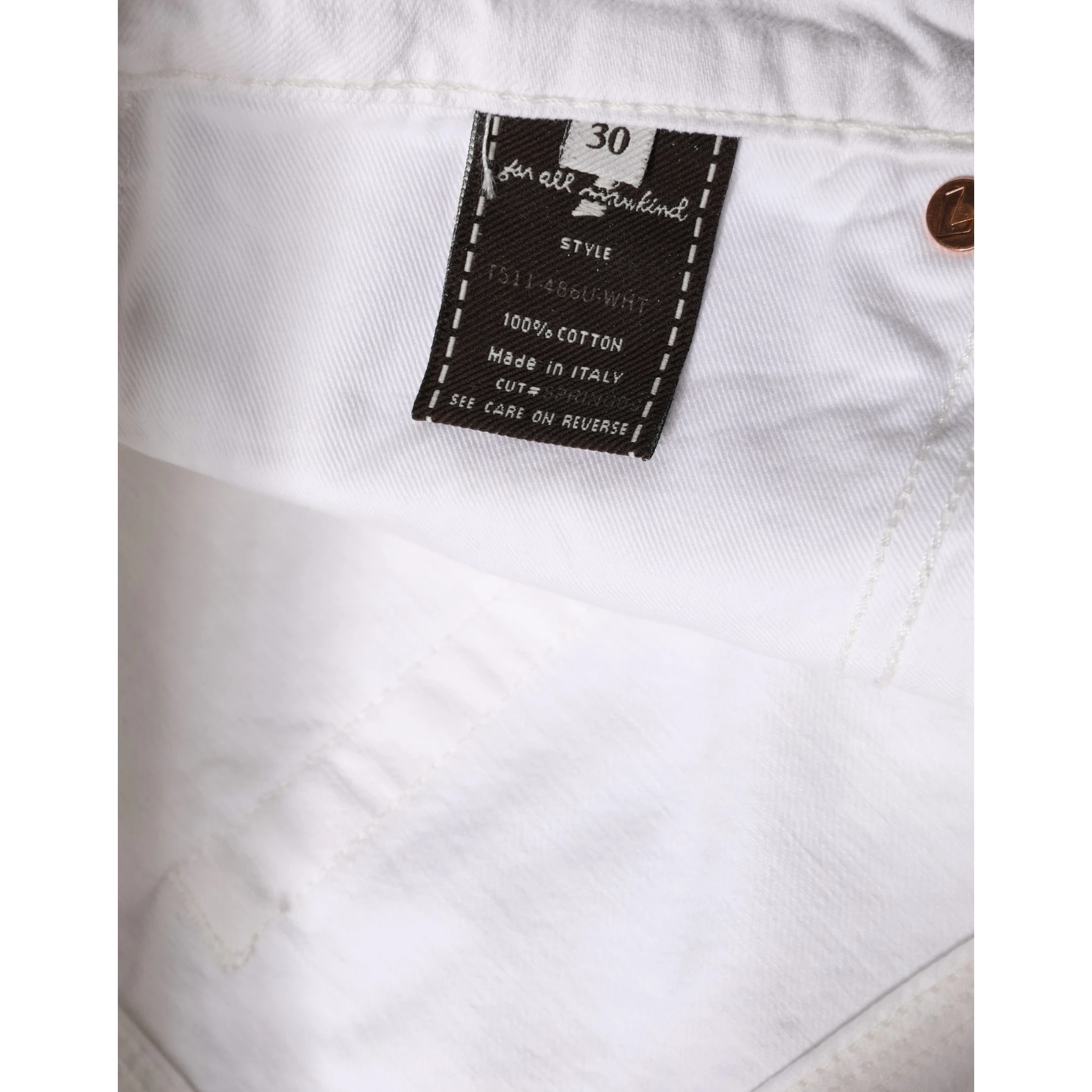 White Mid Waisted Skinny Denim Trouser Jeans