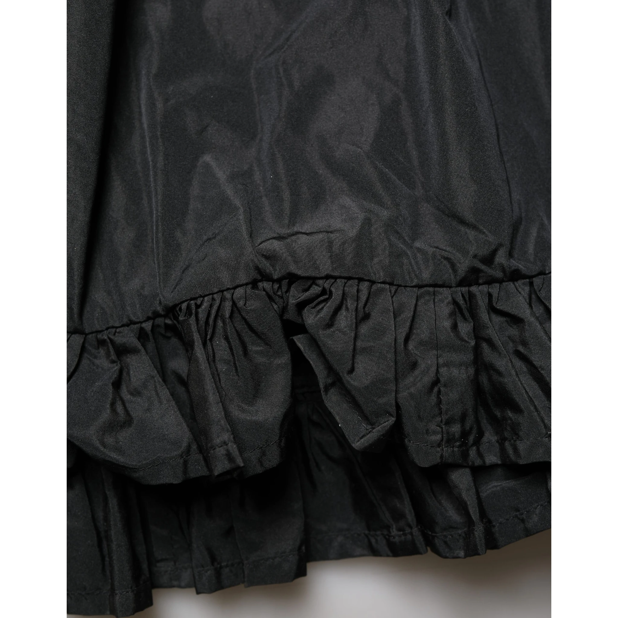 Black High Waist Pleated A-line Long Maxi Women Skirt