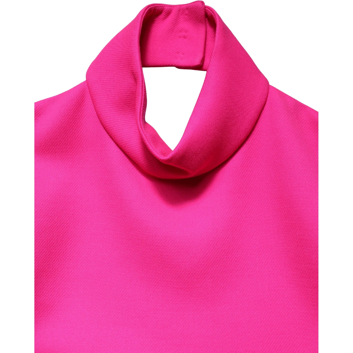 Hot Pink Wool Backless Sleeveless Tank Top