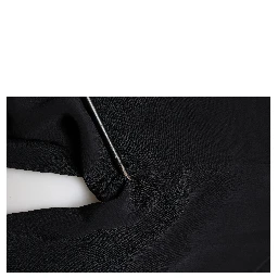 Black Viscose Mid Waist Cropped Women Pants