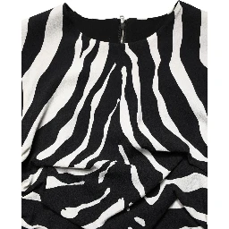 Black White Zebra Cady Calf Length Dress