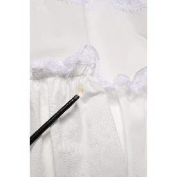 White Cotton Sleeveless Lace Maxi Dress