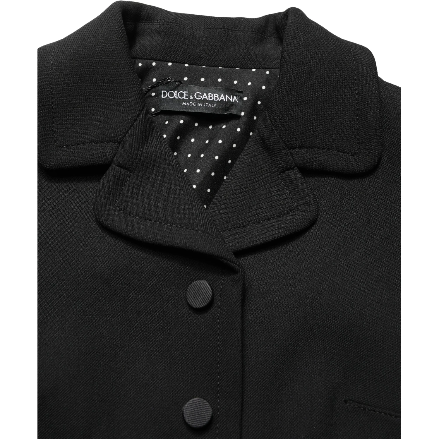 Black Collared Short Sleeves Cropped Blouse Top