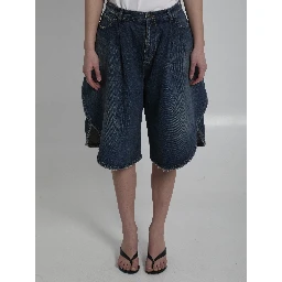 Dark ocean tulip shorts