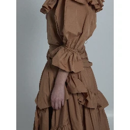 Maxi skirt with ruffles