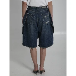 Dark ocean tulip shorts