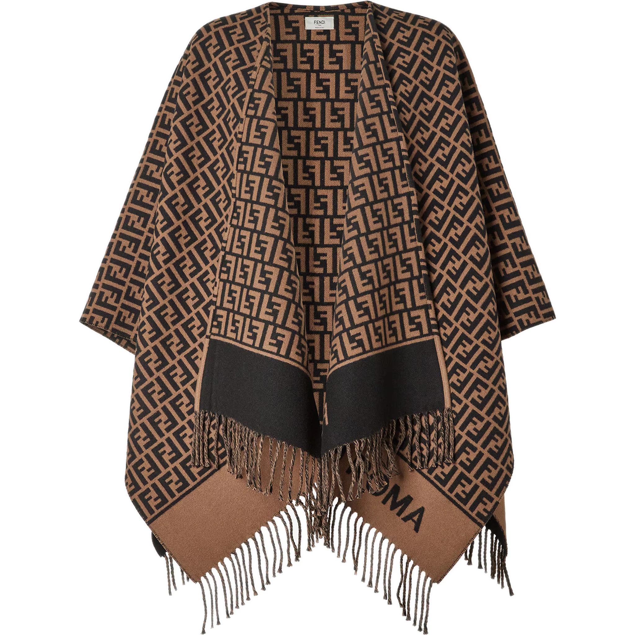 أوشحة فندي بنية اللون