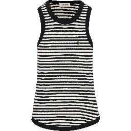 بلوزة سوداء من سان لوران