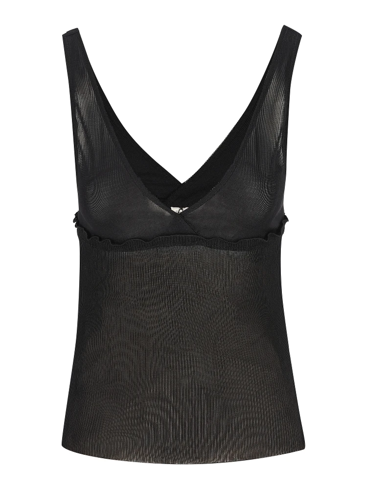 بلوزة سوداء من سان لوران