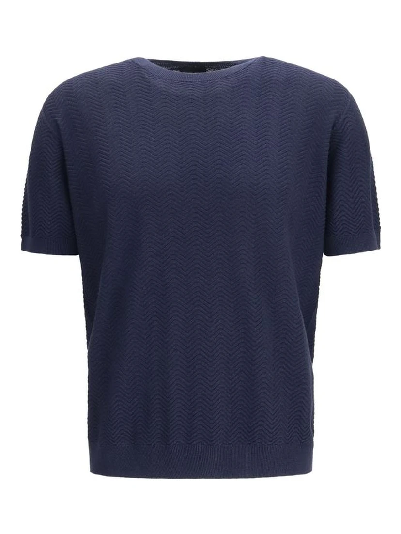 Blue Silk Sweatshirt