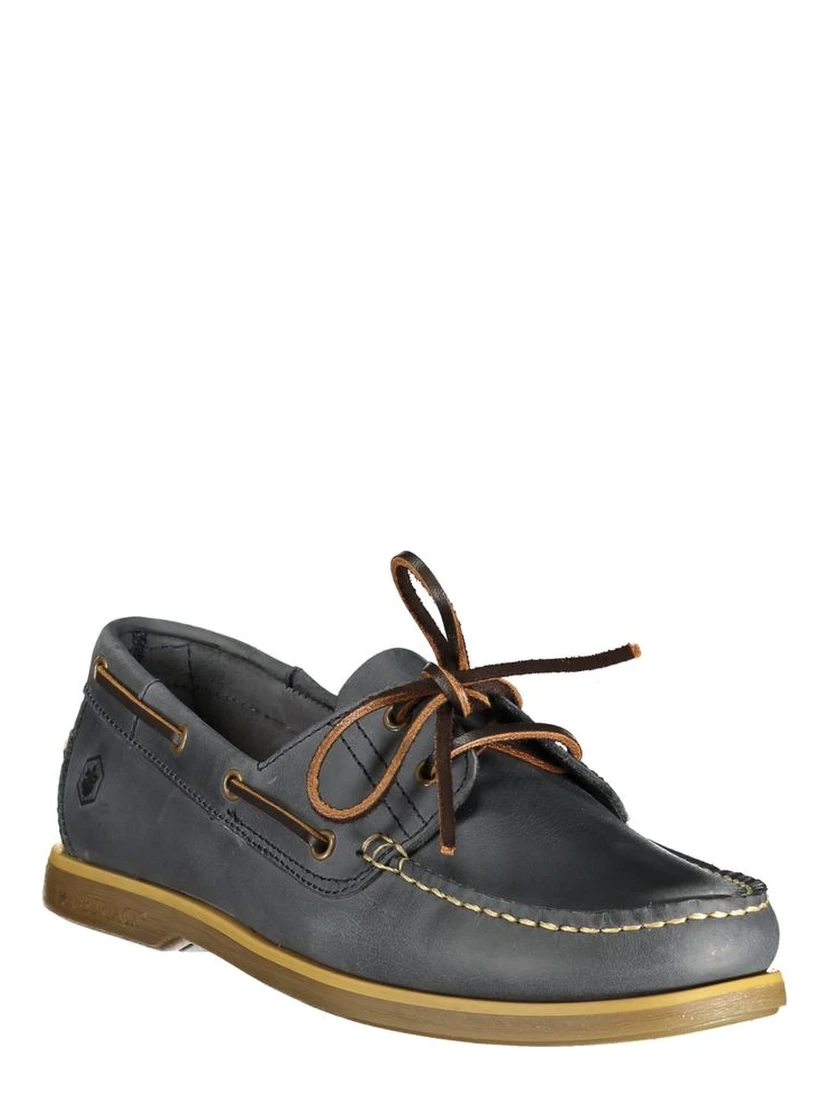 Blue Leather Men Classic Shoe
