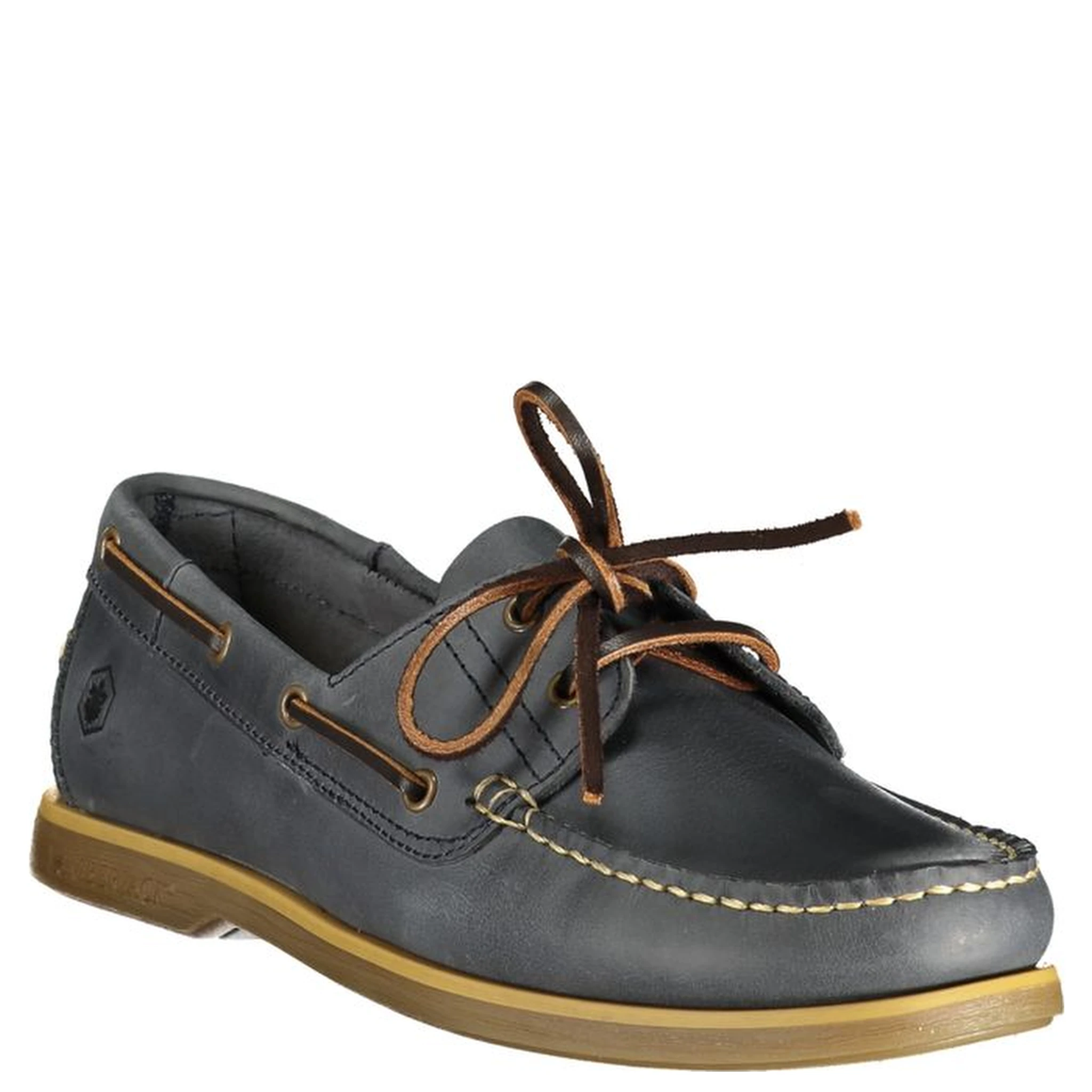 Blue Leather Men Classic Shoe