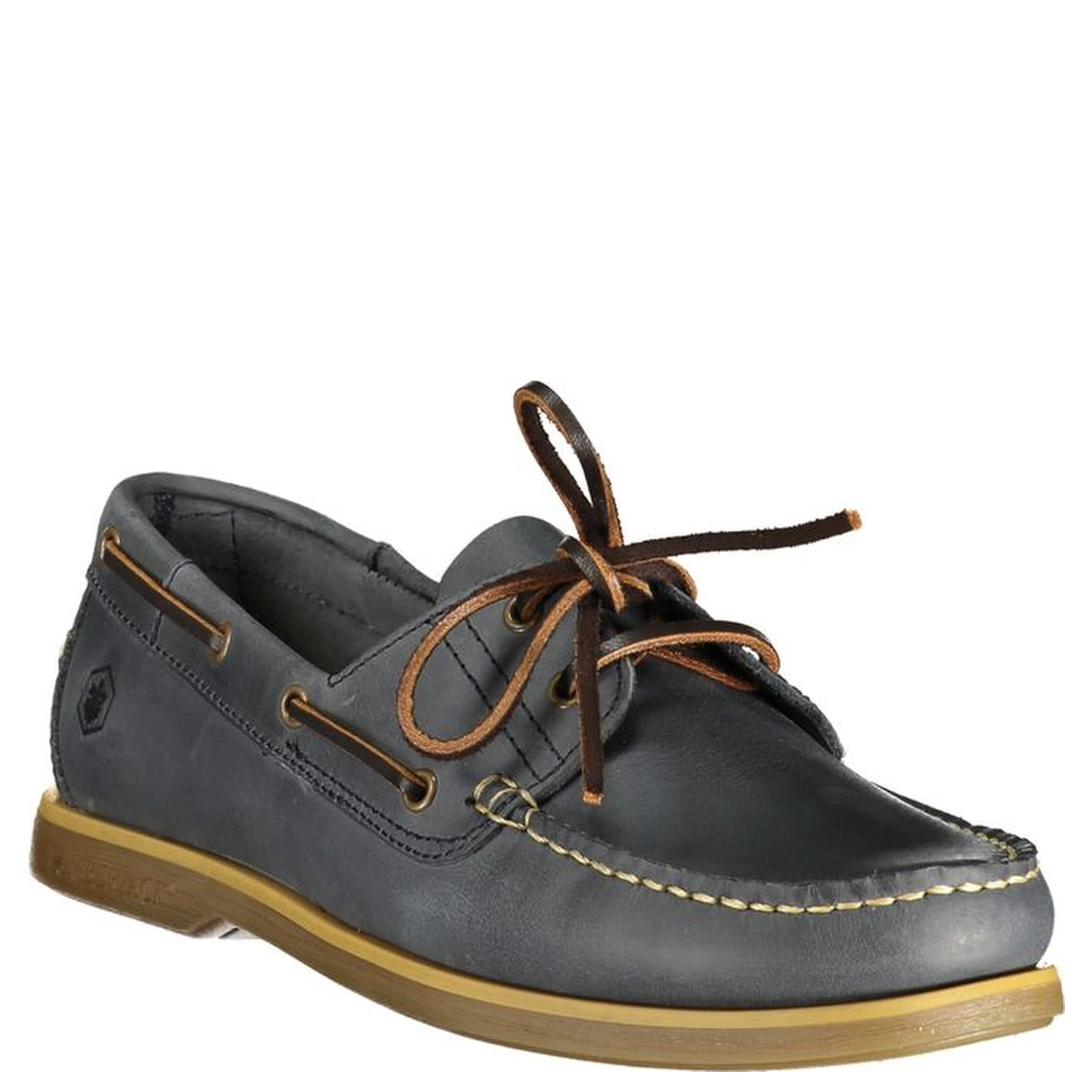 Blue Leather Men Classic Shoe