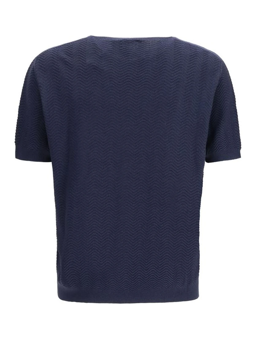 Blue Silk Sweatshirt