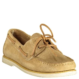 Beige Leather Men Classic Shoe