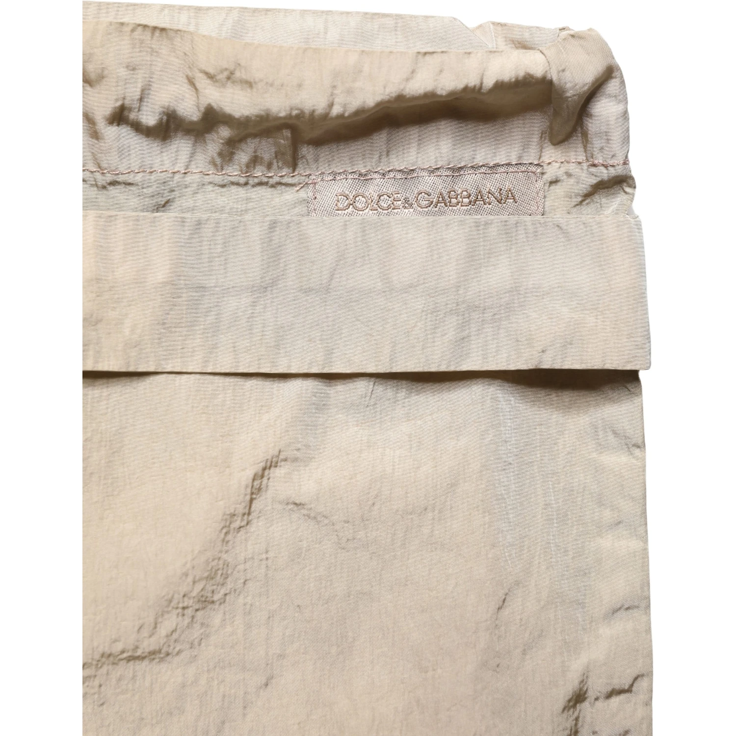 Brown Nylon Drawstring Swim Shorts Swimwear