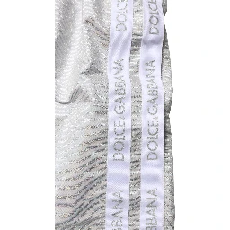 Silver Polyester Drawstring Men Shorts Swimwear
