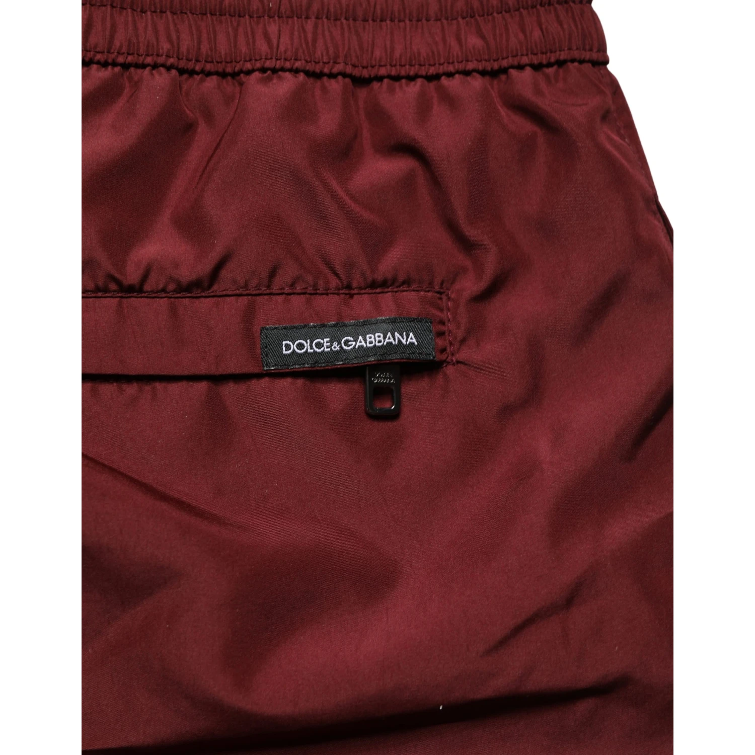 Maroon Polyester Drawstring Shorts Swimwear