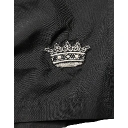 Black Polyester Drawstring Men Shorts Swimwear