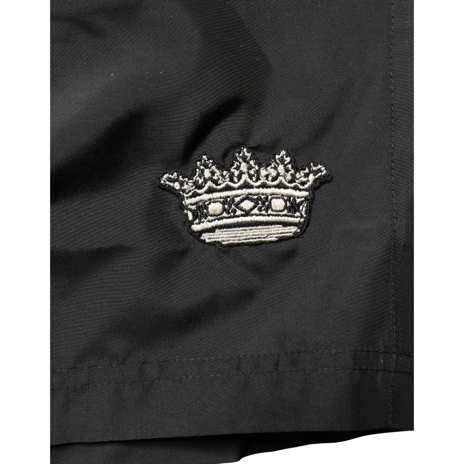 Black Polyester Drawstring Men Shorts Swimwear