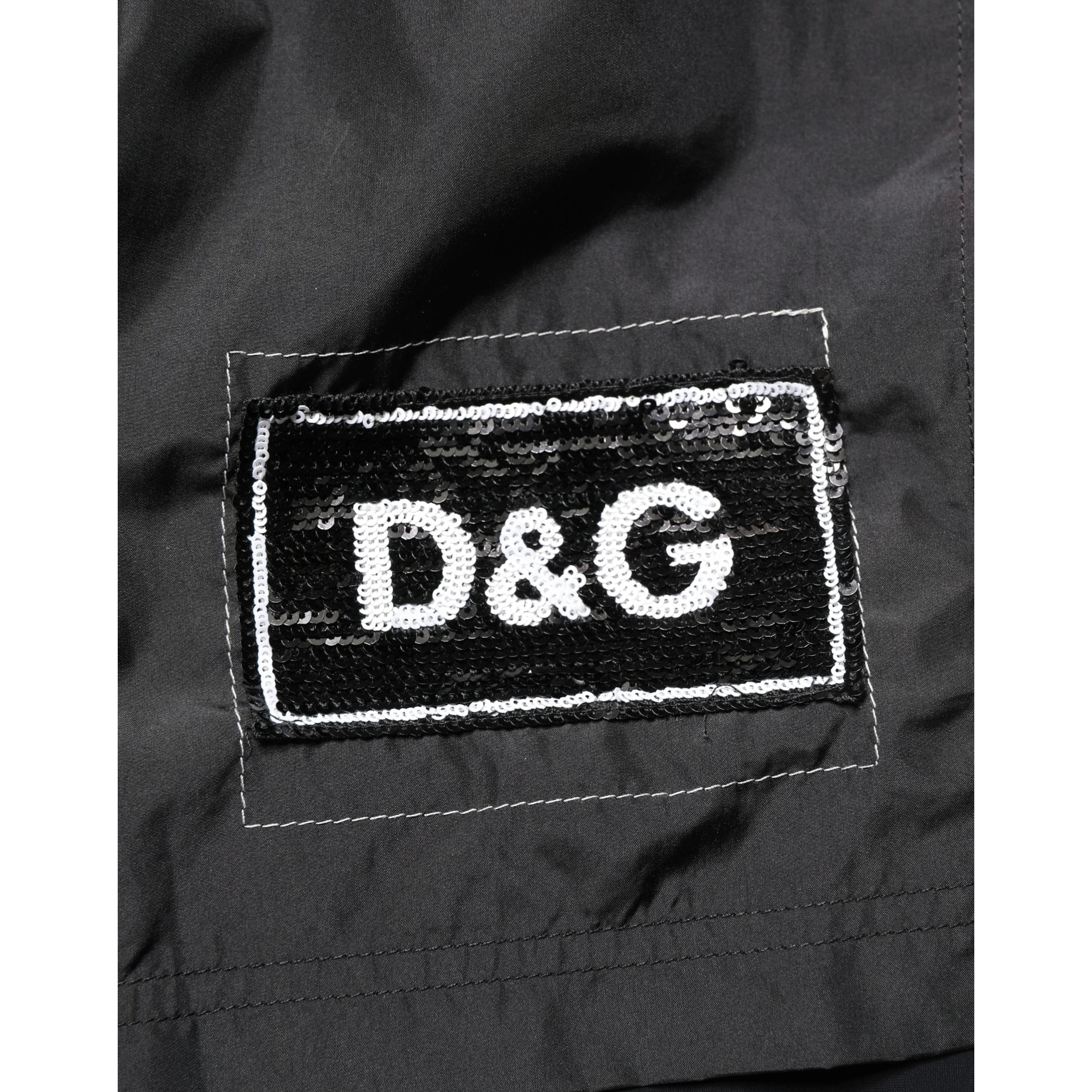 Black Polyester Drawstring Men Shorts Swimwear