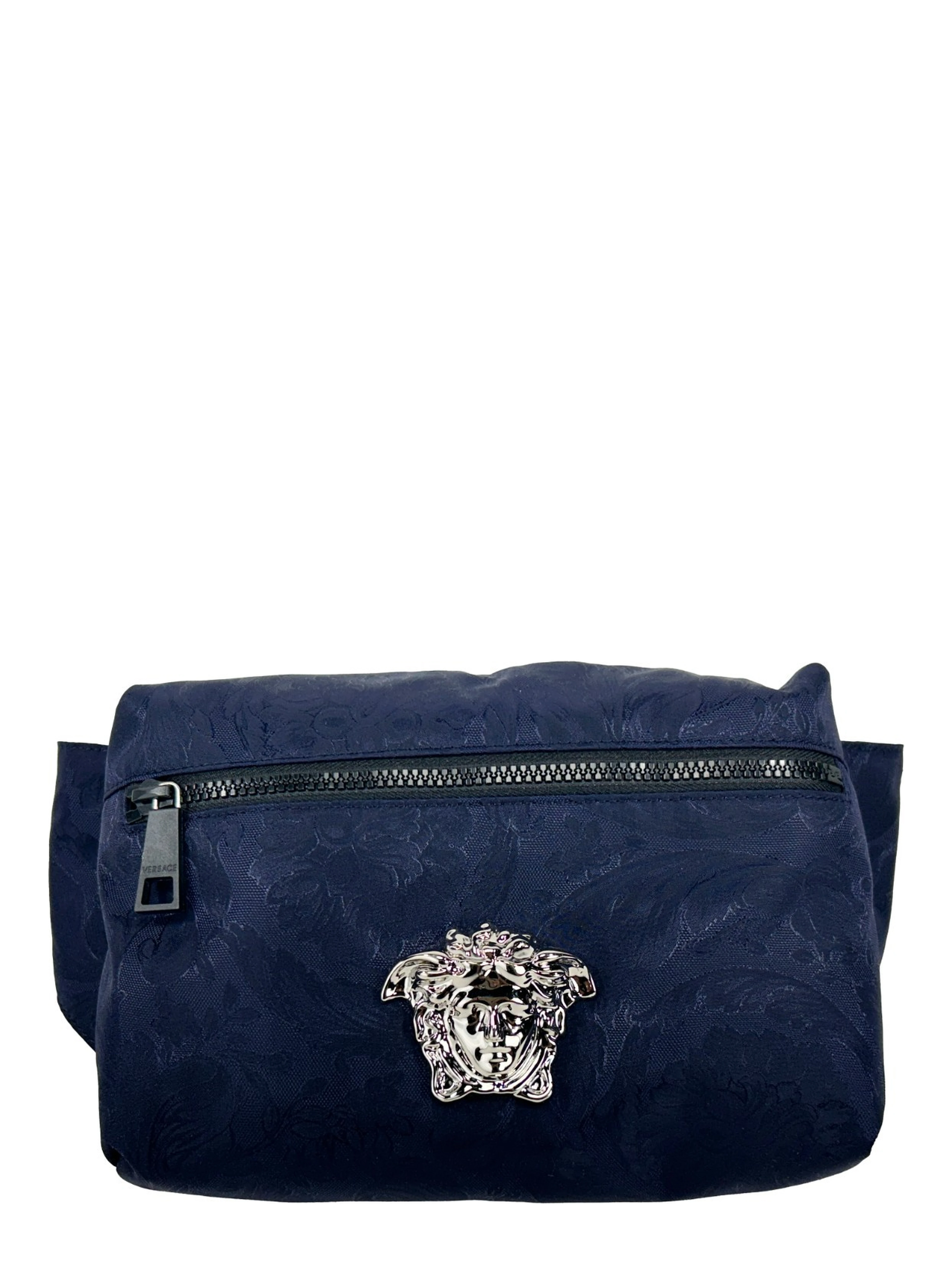 Versace Medusa Navy Nylon Belt Bag Waist Fanny Pack Purse