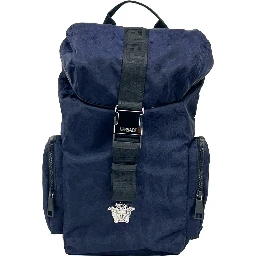 Versace Medusa Nylon Buckle Drawstring Backpack Bag