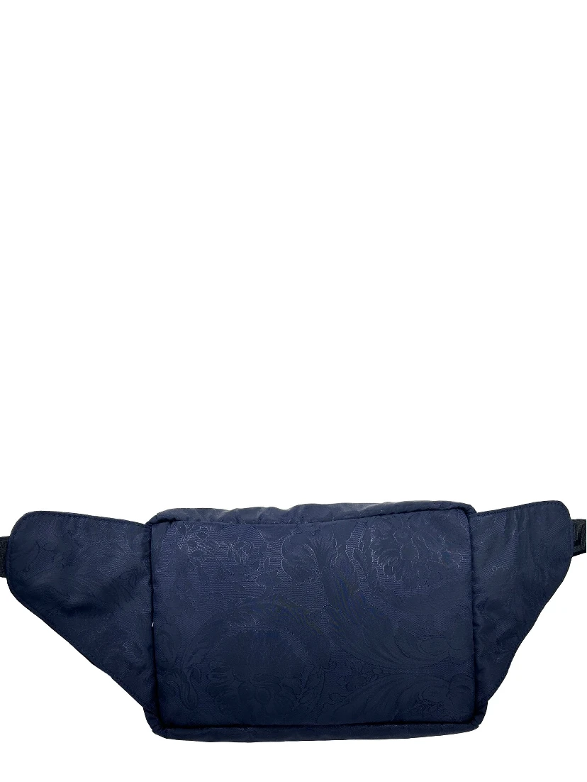 Versace Medusa Navy Nylon Belt Bag Waist Fanny Pack Purse