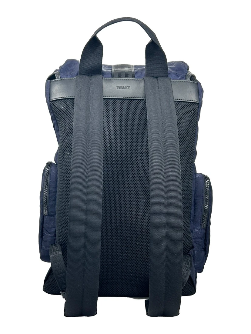 Versace Medusa Nylon Buckle Drawstring Backpack Bag
